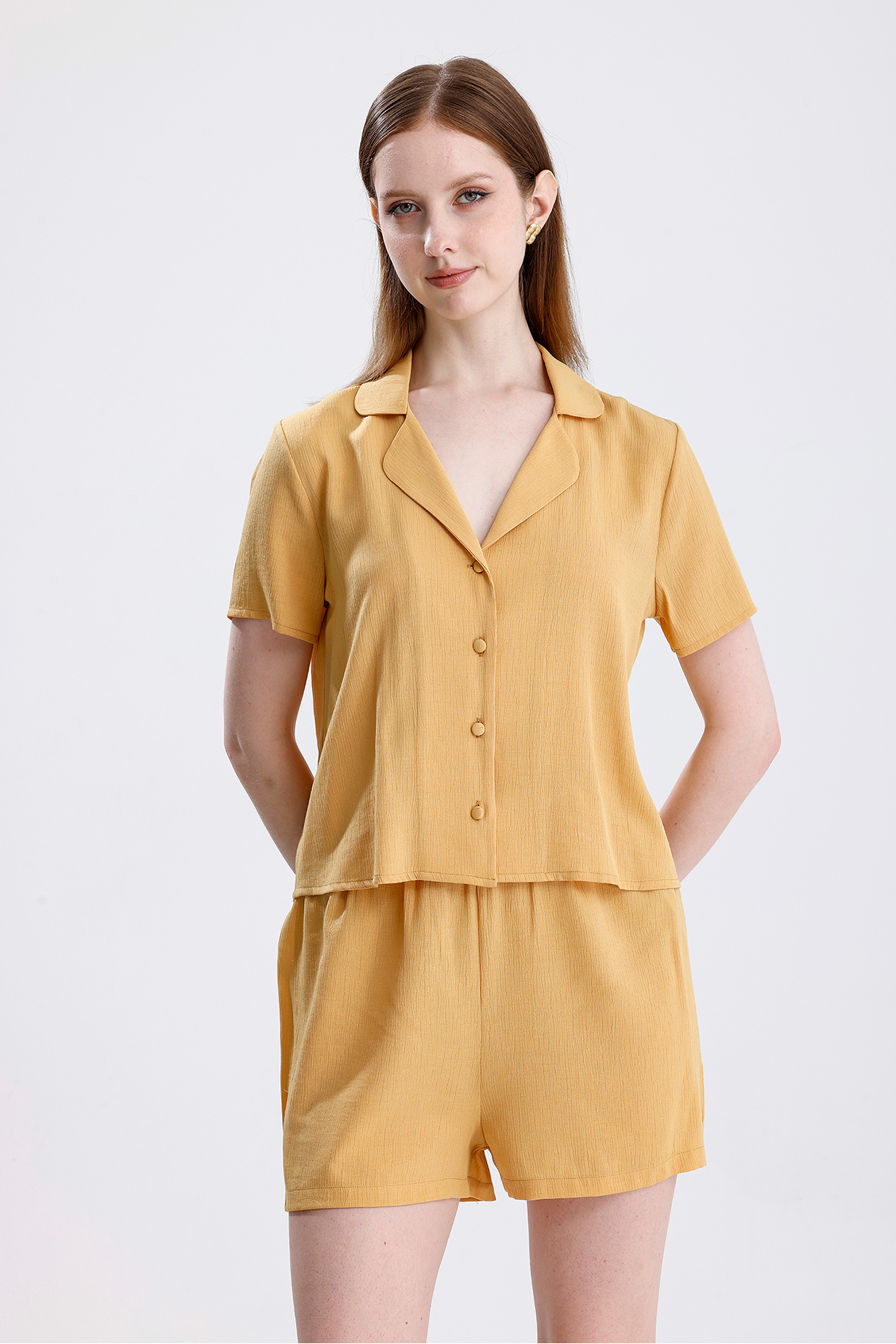 Kadın Şortlu Yazlık Pijama Takımı Kısa Kollu, Hafif Kumaşlı Ev Giyim