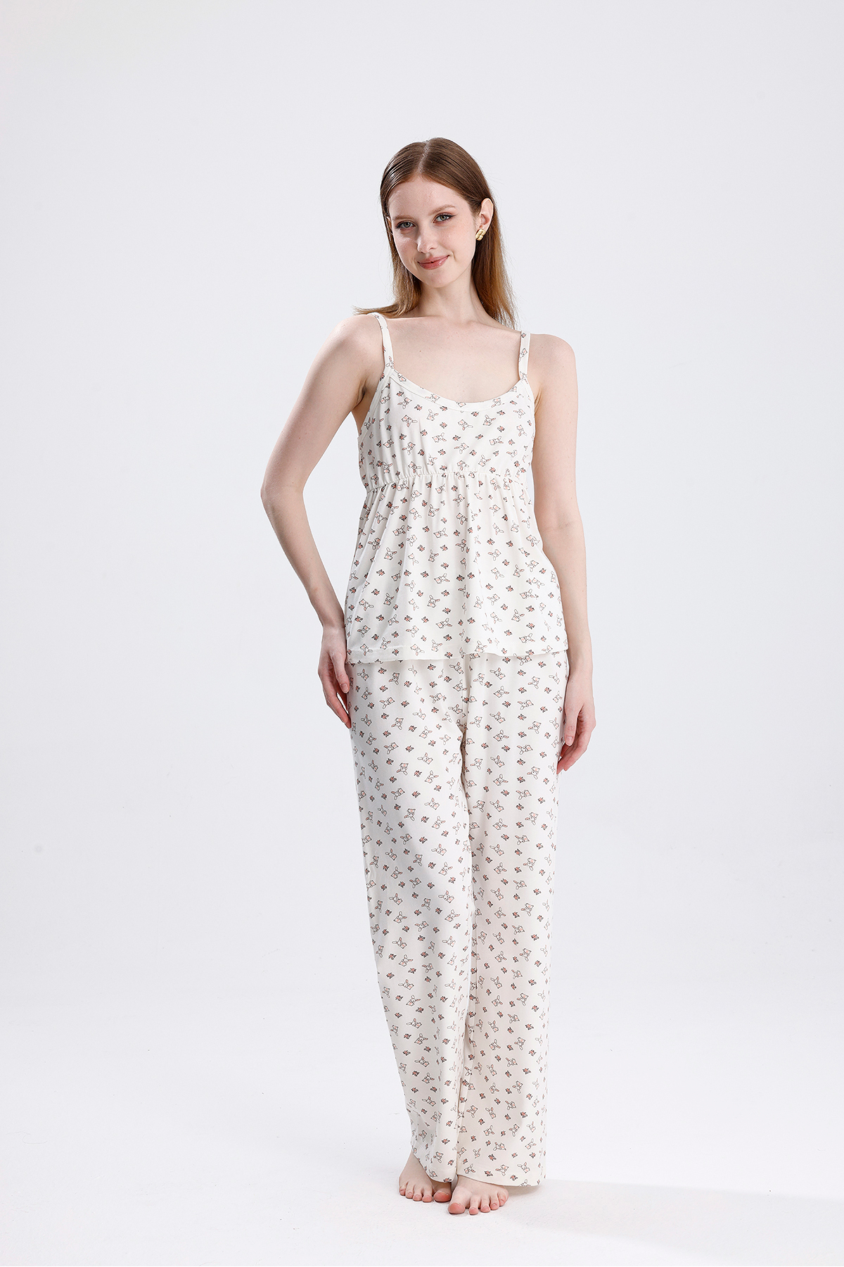 Kadın Ip Askılı Viskon Pikachu Desenli Pijama Takımı Hafif Ve Rahat Uyku Seti